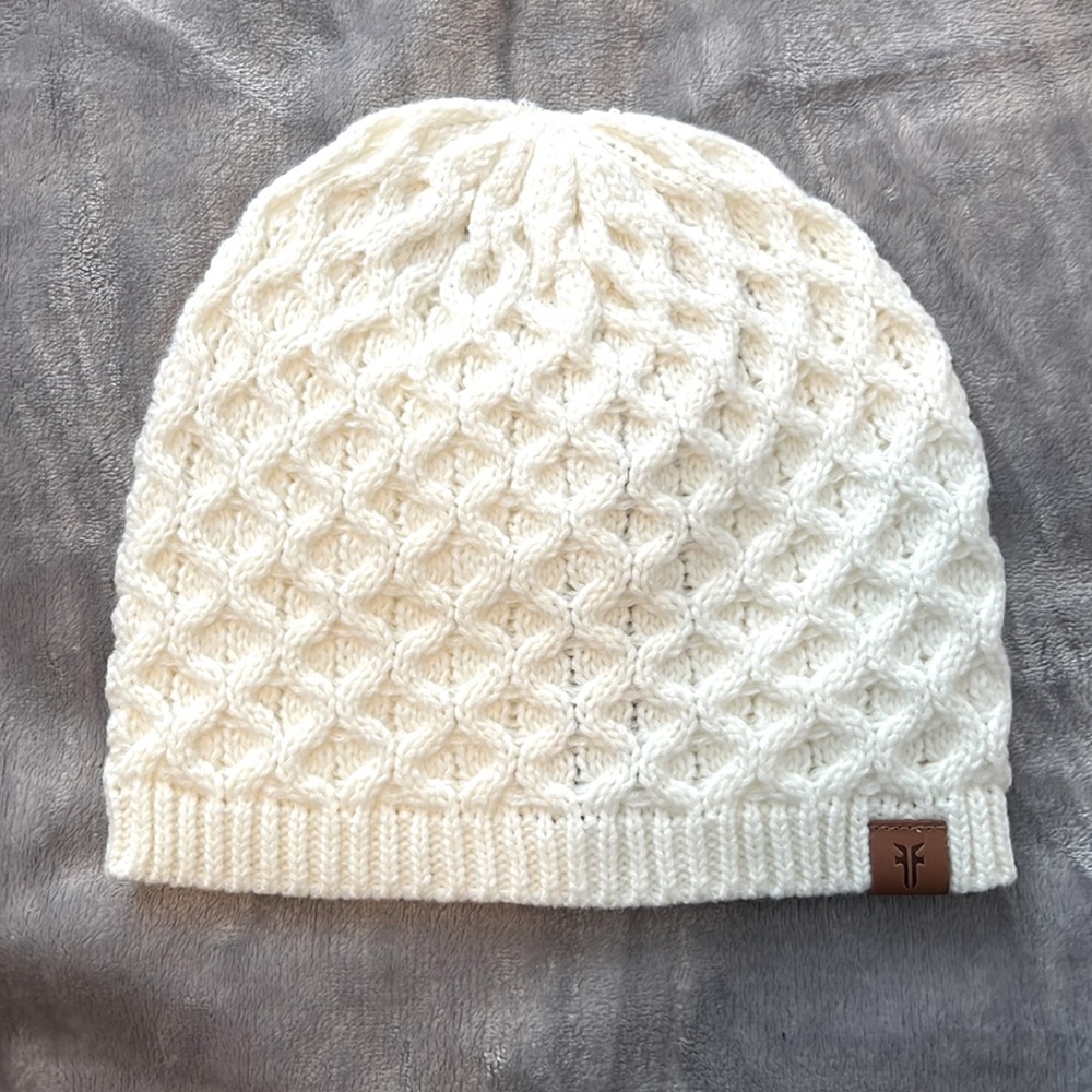 FRYE White Beanie